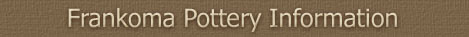 Frankoma Pottery Information